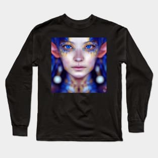 Nambra Sarlen - Portrait of Beautiful Elf Woman Long Sleeve T-Shirt